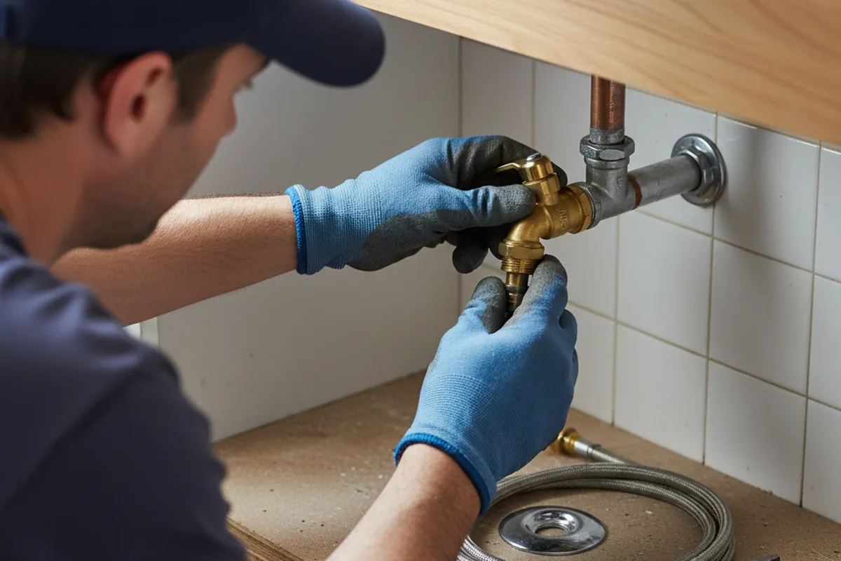 Shutoff valve and fitting work during Emergency Plumbing in Flag Pond